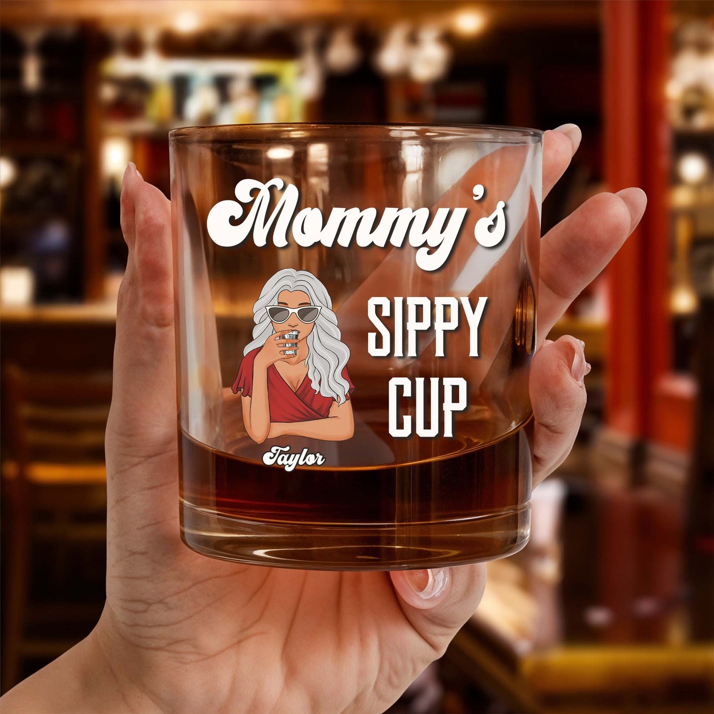 Family - Mommy/Daddy's Sippy Cup - Personalized Whisky Glass