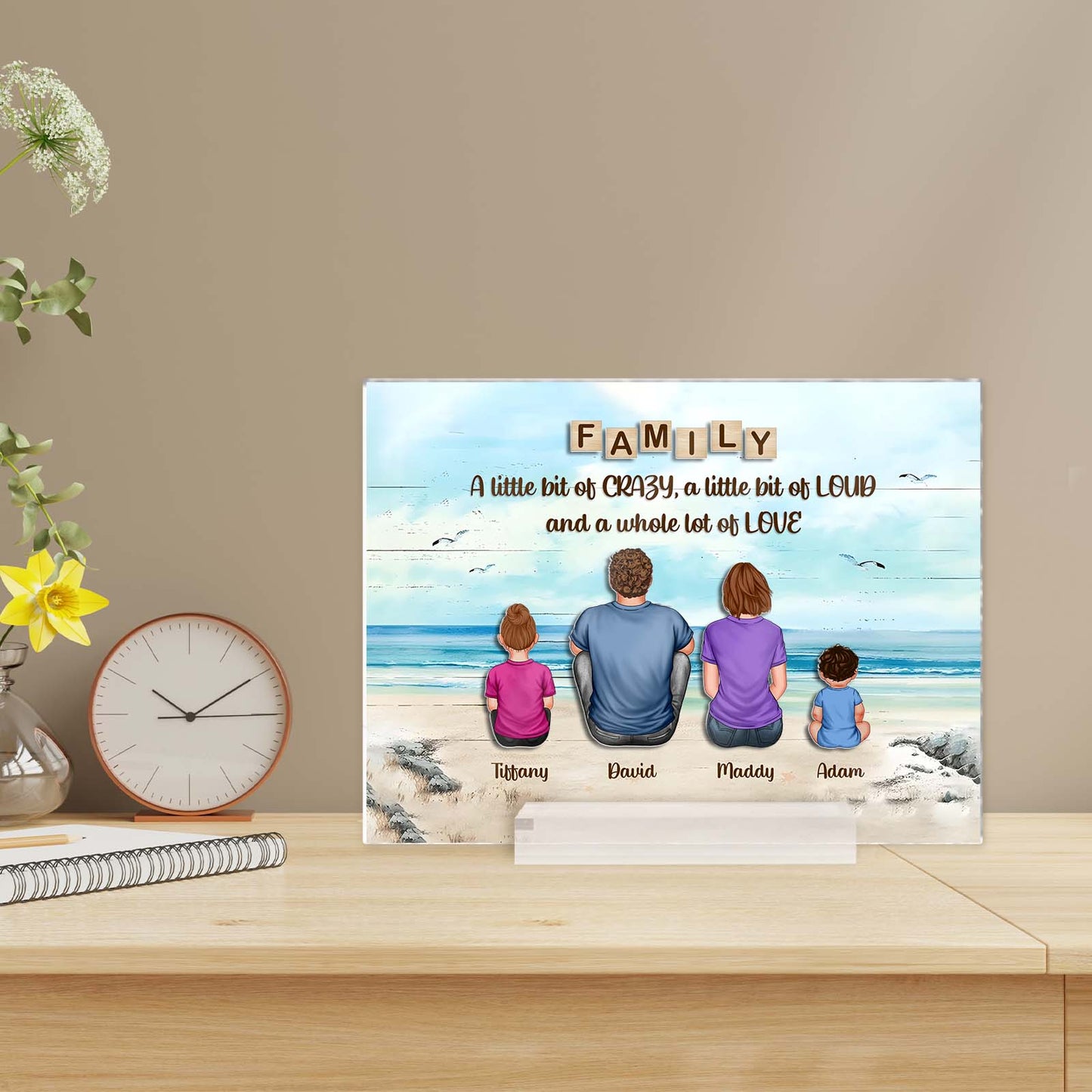 Family - A Whole Lot Of Love - Personalized 2-Layer Acrylic Plaque
