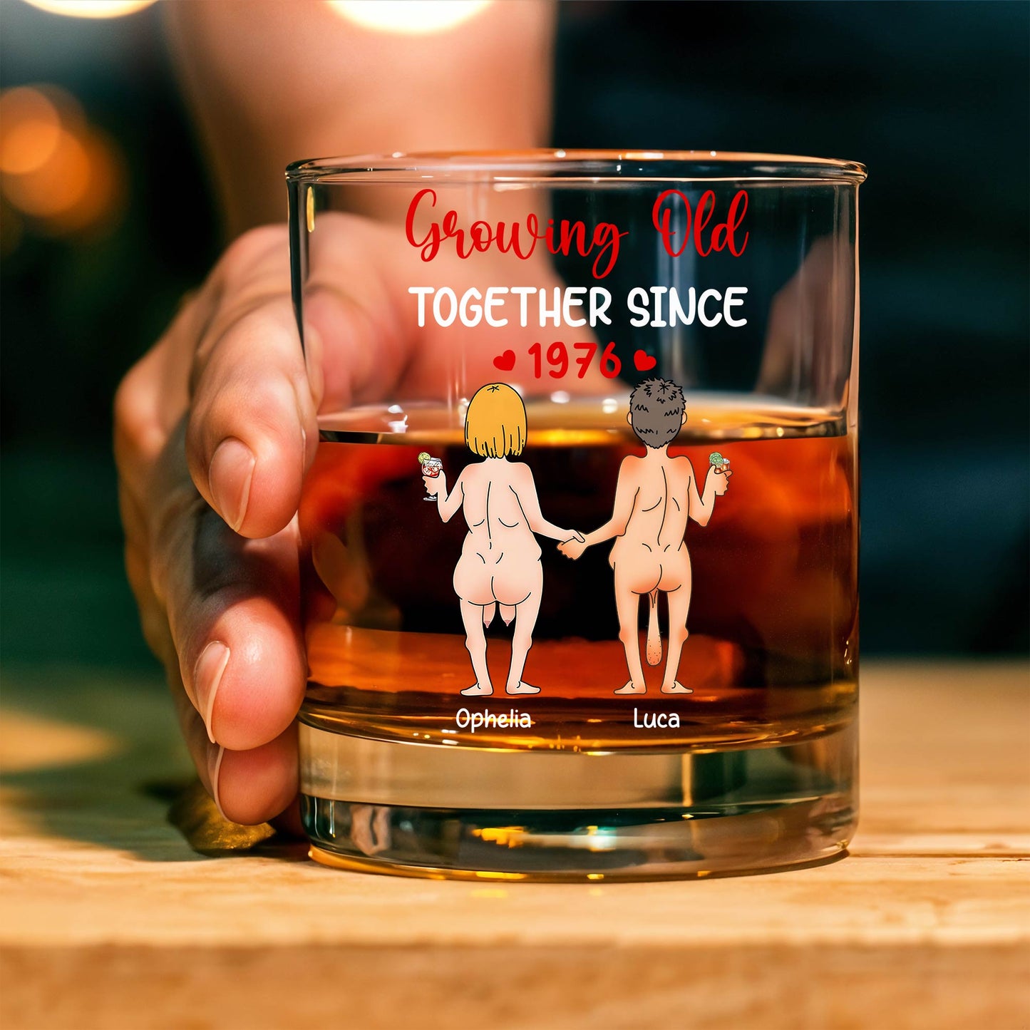 Couple - It's You And Me Babe - Personalized Whiskey Glass