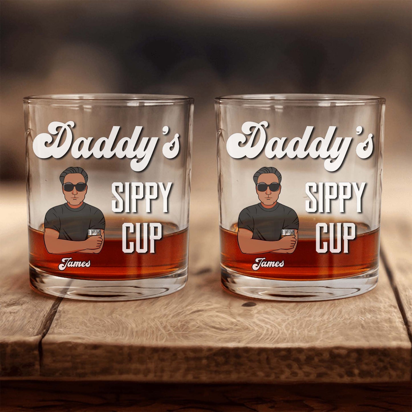 Family - Mommy/Daddy's Sippy Cup - Personalized Whisky Glass