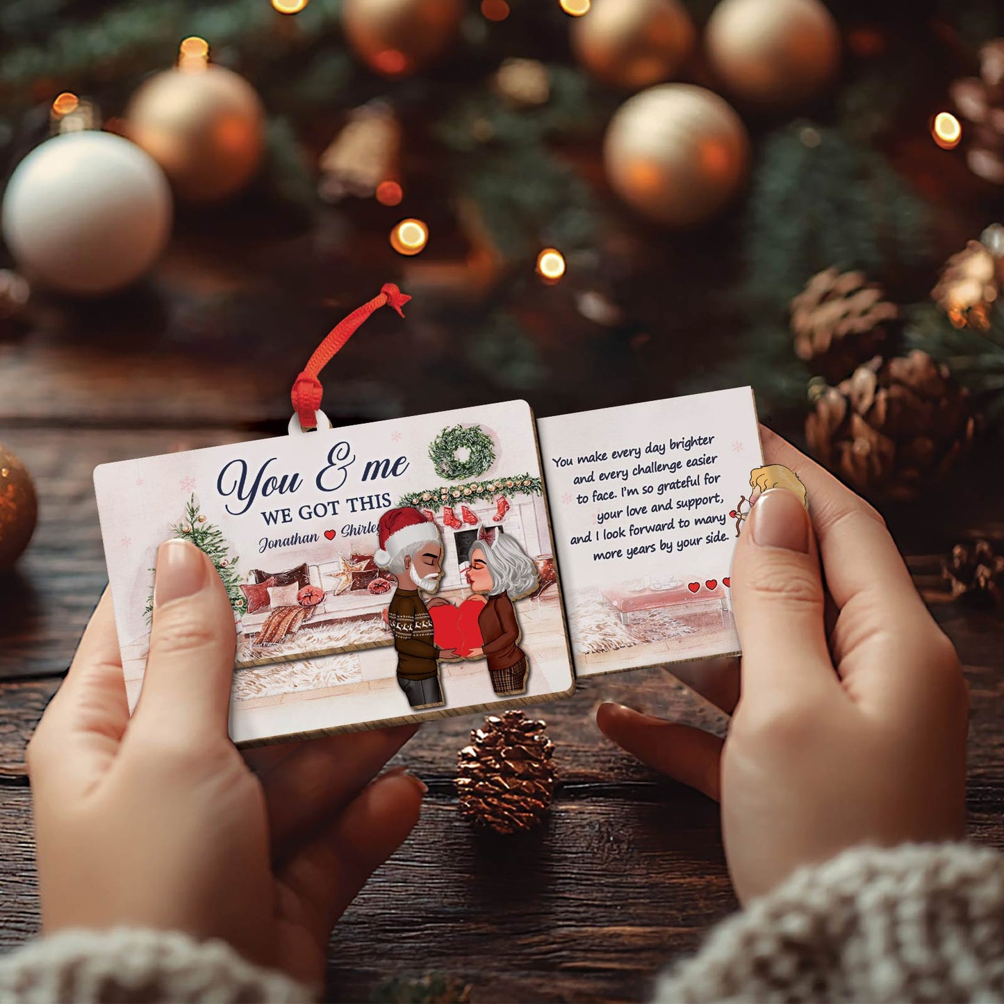 Couple - You & Me We Got This - Personalized Wooden Slider Card