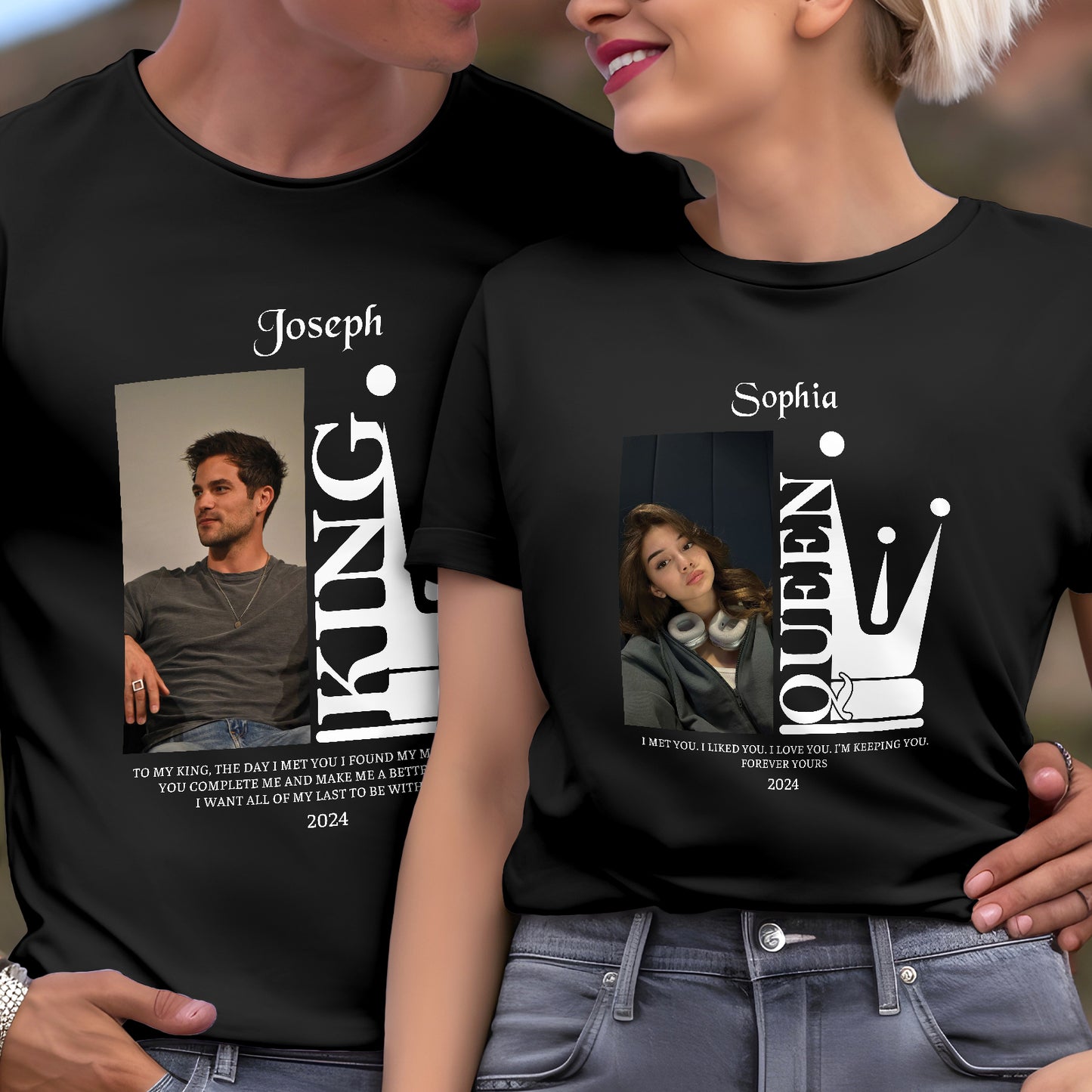 Couple - King & Queen - Personalized Shirt