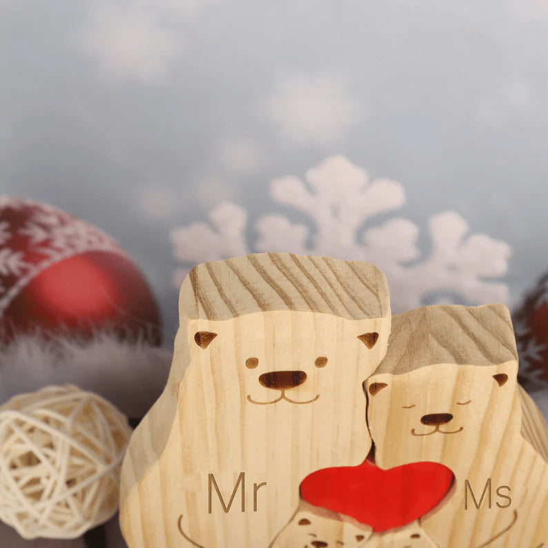 Family - Bears Family - Personalized Wooden Puzzle