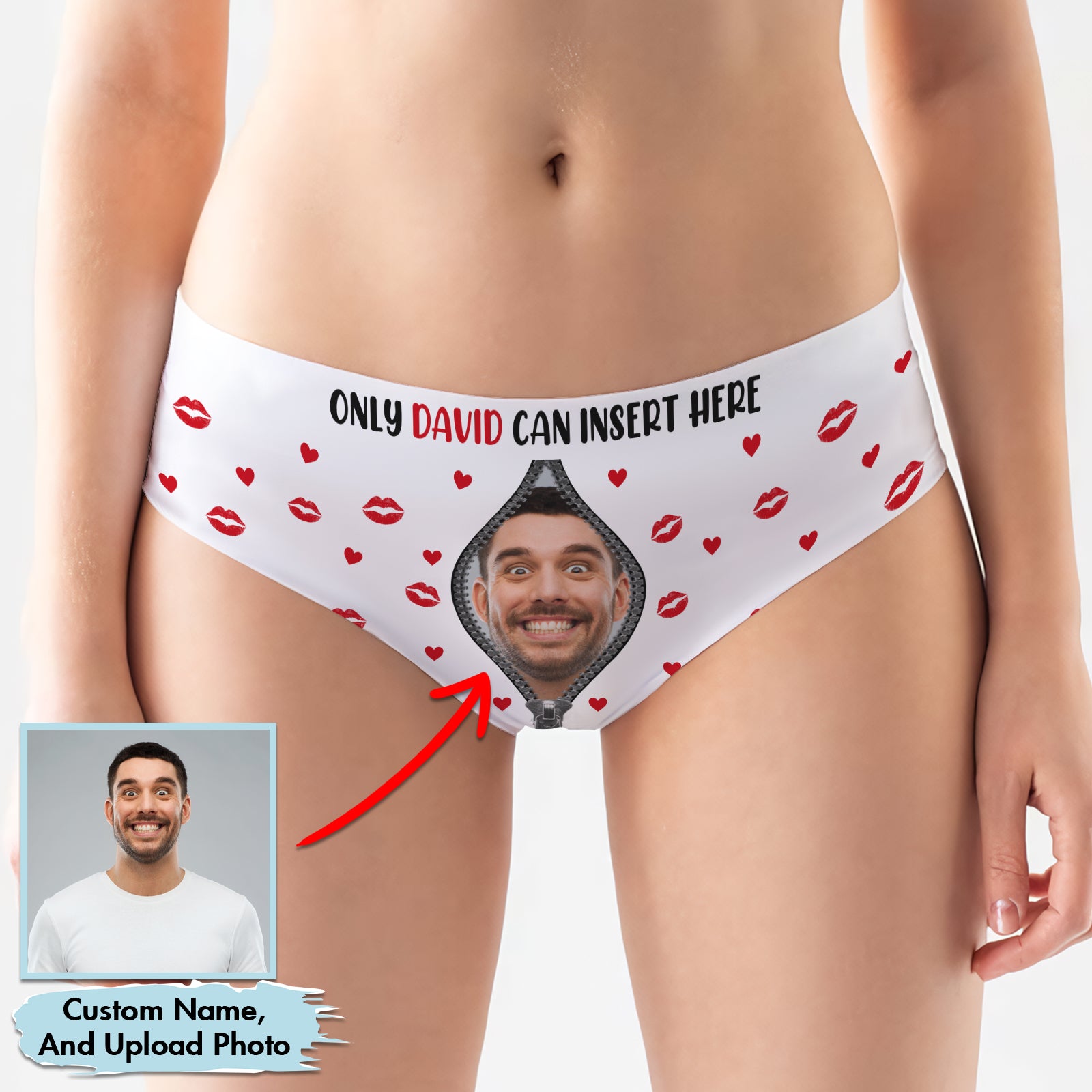 Couple - Only Me Can Insert Here - Personalized Women Underwear