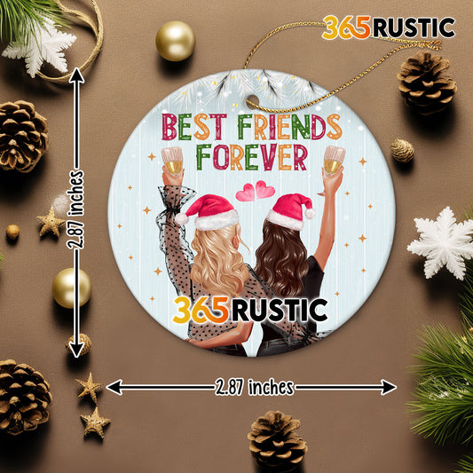 Christmas - Best Friend Forever - Personalized Ceramic Ornament