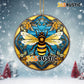 Christmas - Bee - Personalized Ceramic Ornament