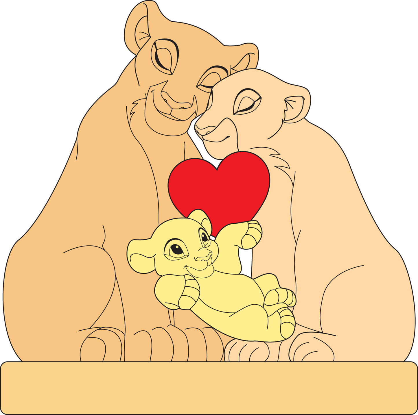 Family - The Lion Pet - Personalized Wooden Puzzle ( Mom Mom Ver)