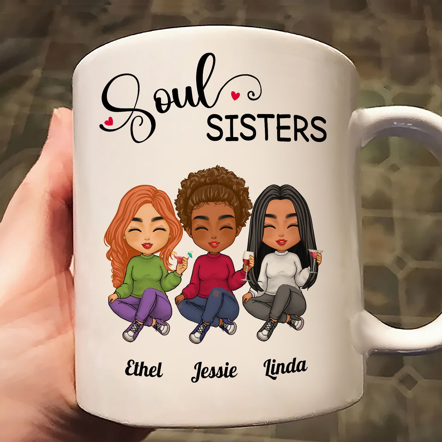 Besties - Soul Sisters - Personalized Mug