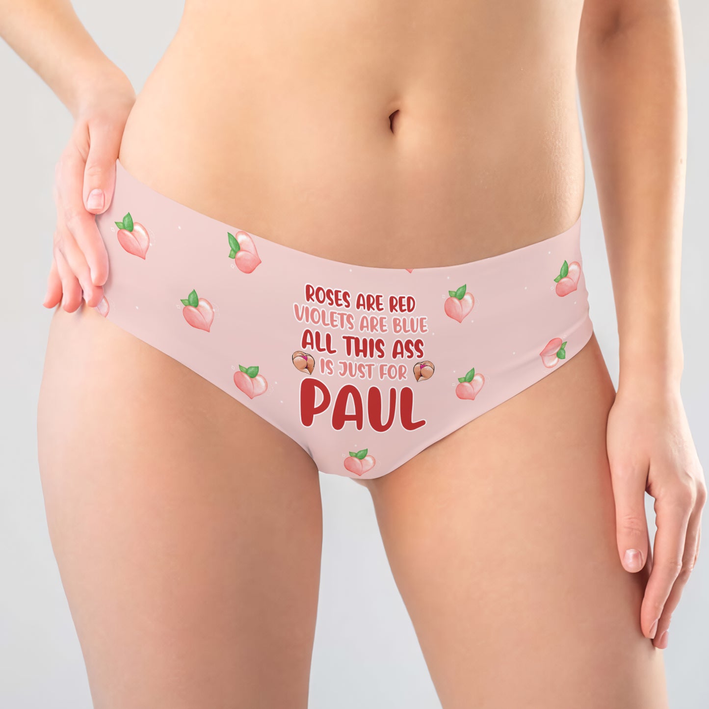 Couple - All This Ass Is Just For You - Customized Pink Underwear