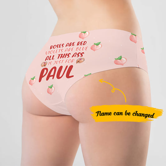 Couple - All This Ass Is Just For You - Customized Pink Underwear