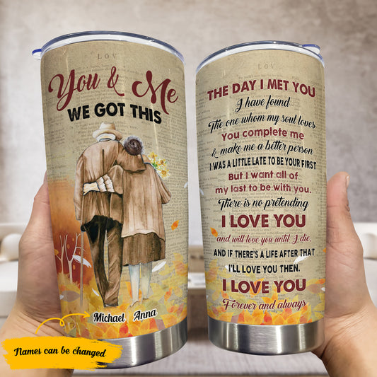 Couple - The Day I Met You - Personalized Tumbler Cup