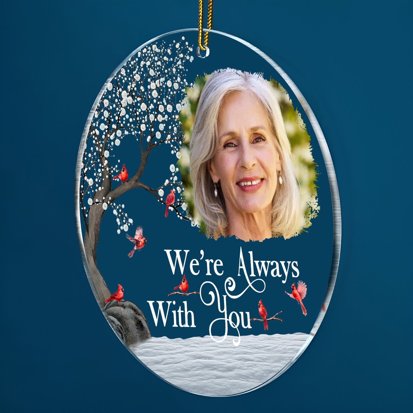 Family -  I'm Always With You - Personalized Circle Acrylic Ornament