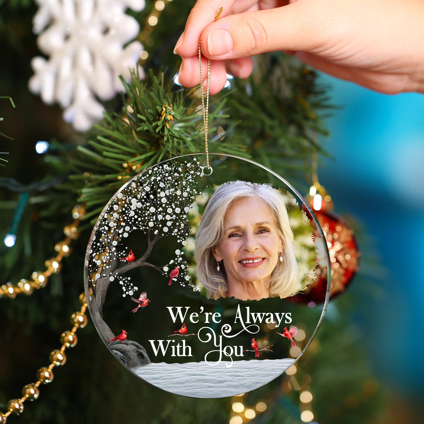 Family -  I'm Always With You - Personalized Circle Acrylic Ornament