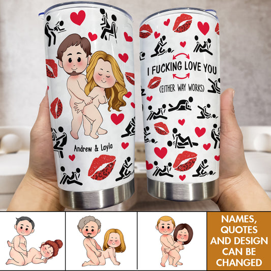 Couple - I Love You - Personalized Tumbler