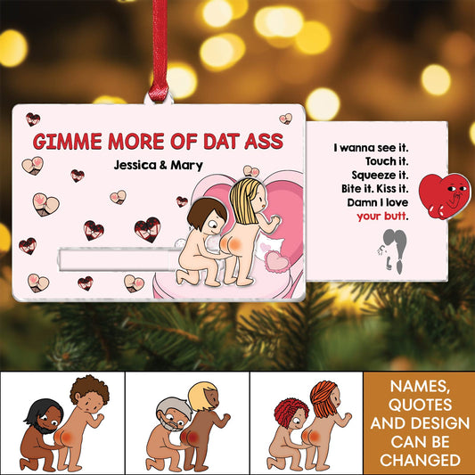 Couple - Gimme More Of Dat Ass - Personalized Acrylic Slider Card