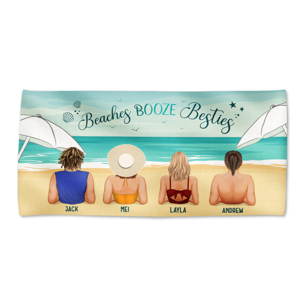 Friends - Friends Don't Let Friends Beach Alone - Personalized Beach Towel