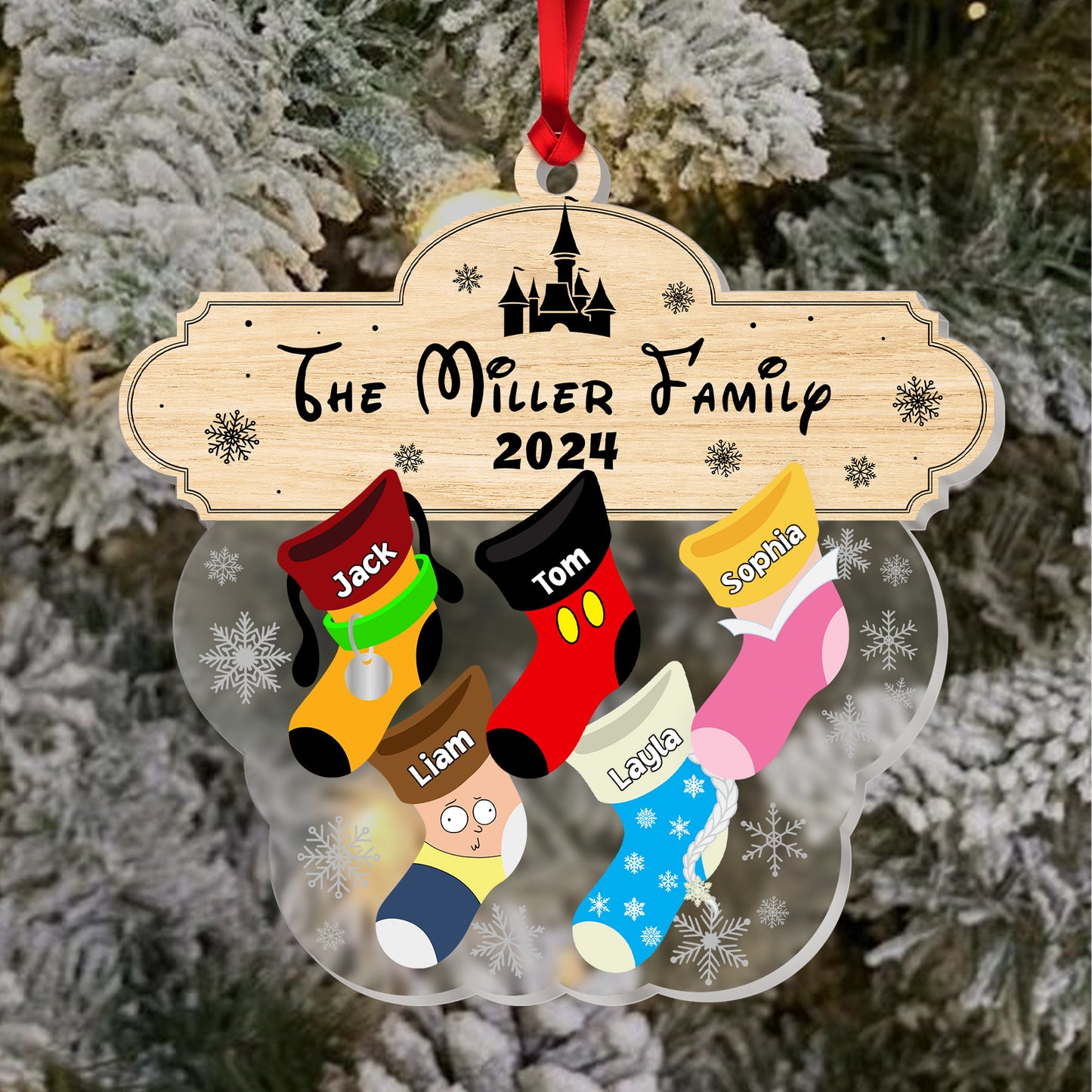 Family -  Family Socks - Personalized Acrylic Ornament