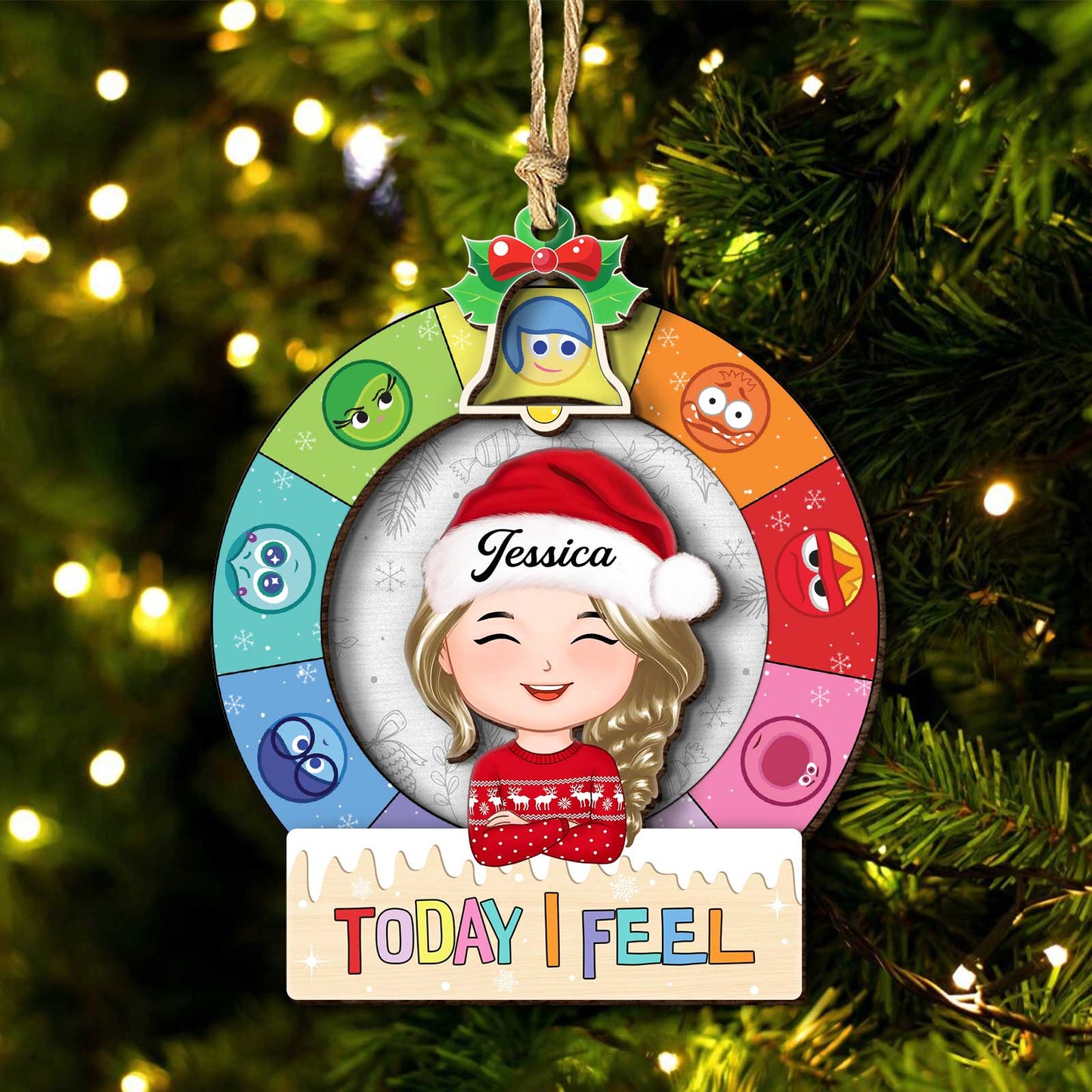 Family - Emotions Rolling - Personalized 3-Layered Mix Ornament