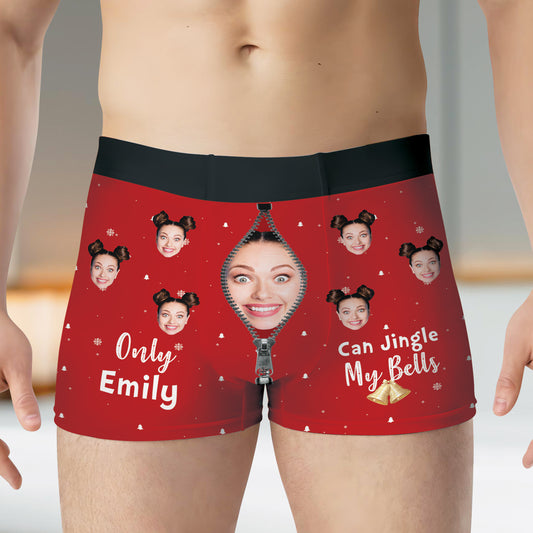 Couple - Only ... Can Jingle My Bells - Personalized Boxer