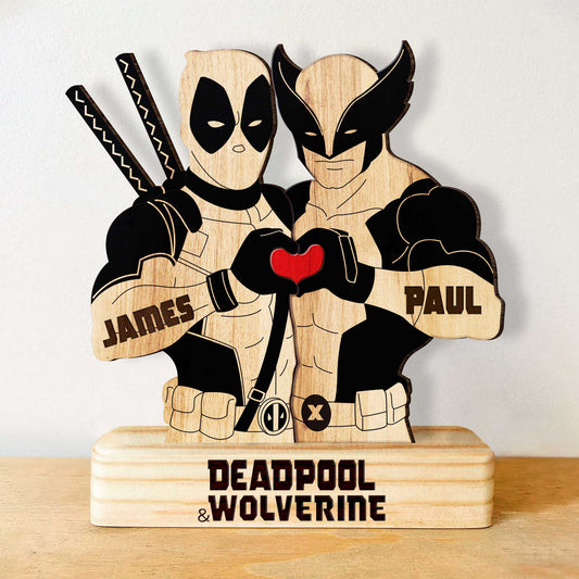 Movie Parody - Deadpool and Wolverine - Personalized Wooden Puzzle