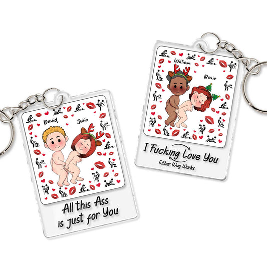 Couple - I Fucking Love You - Personalized Acrylic Keychain