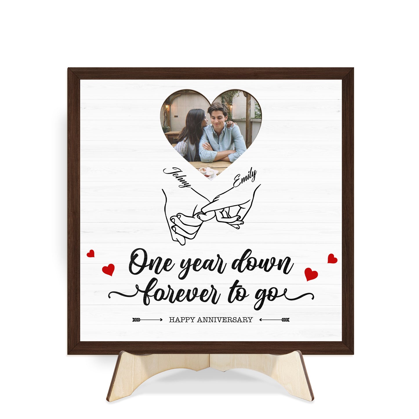 Couple - One Year Down Forever To Go - Personalized Table Decorations