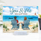 Couple - Back View Couple Sitting Beach Landscape - Personalized Acrylic Plaque