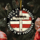 Presidential Election - Jesus Is My Savior, "" Is My President - Circle Ceramic Ornament