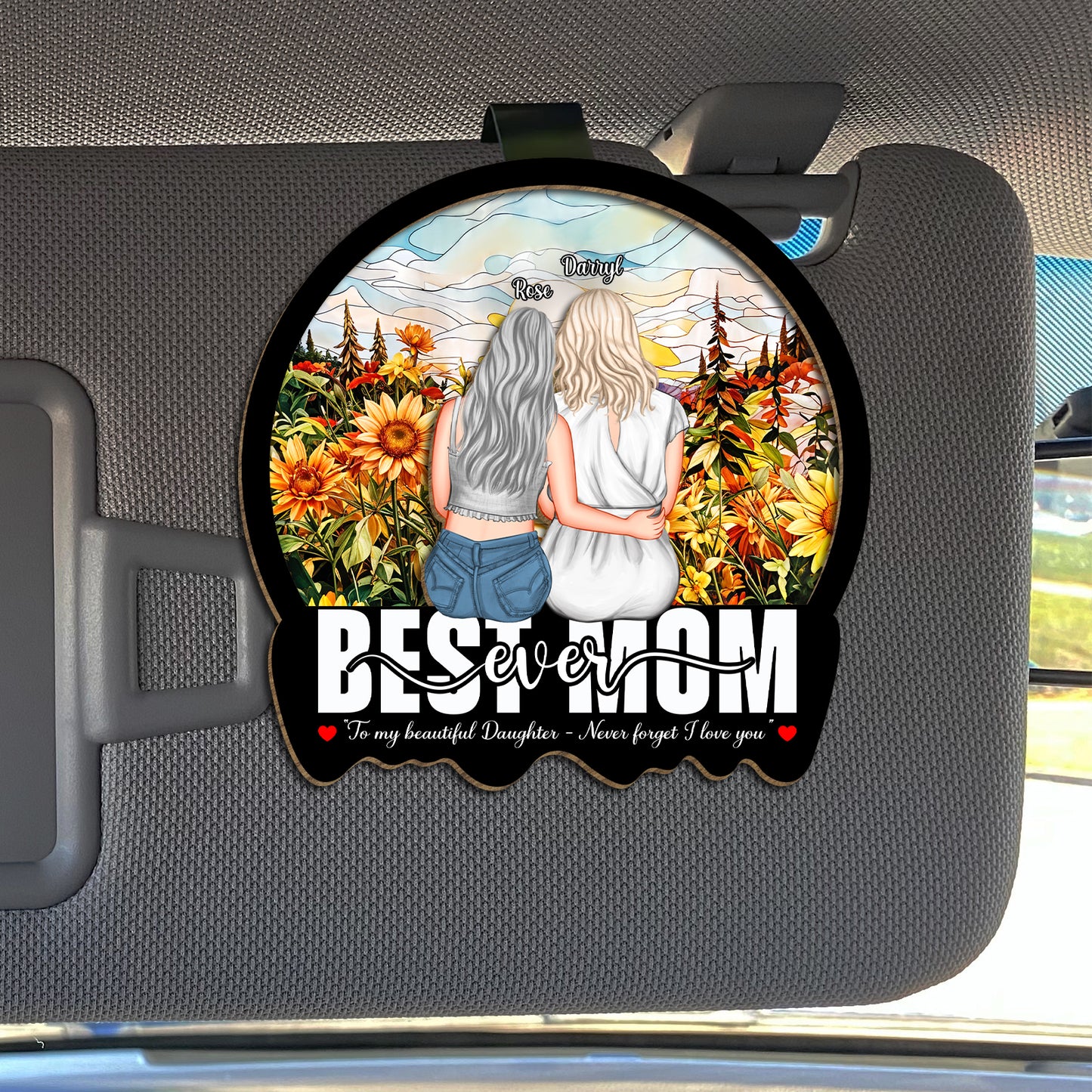 Mother - Best Mom Ever - Personalized Car Visor Clip