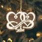 Couple - Our First Christmas 2024 - Personalized Two Hearts Ornament