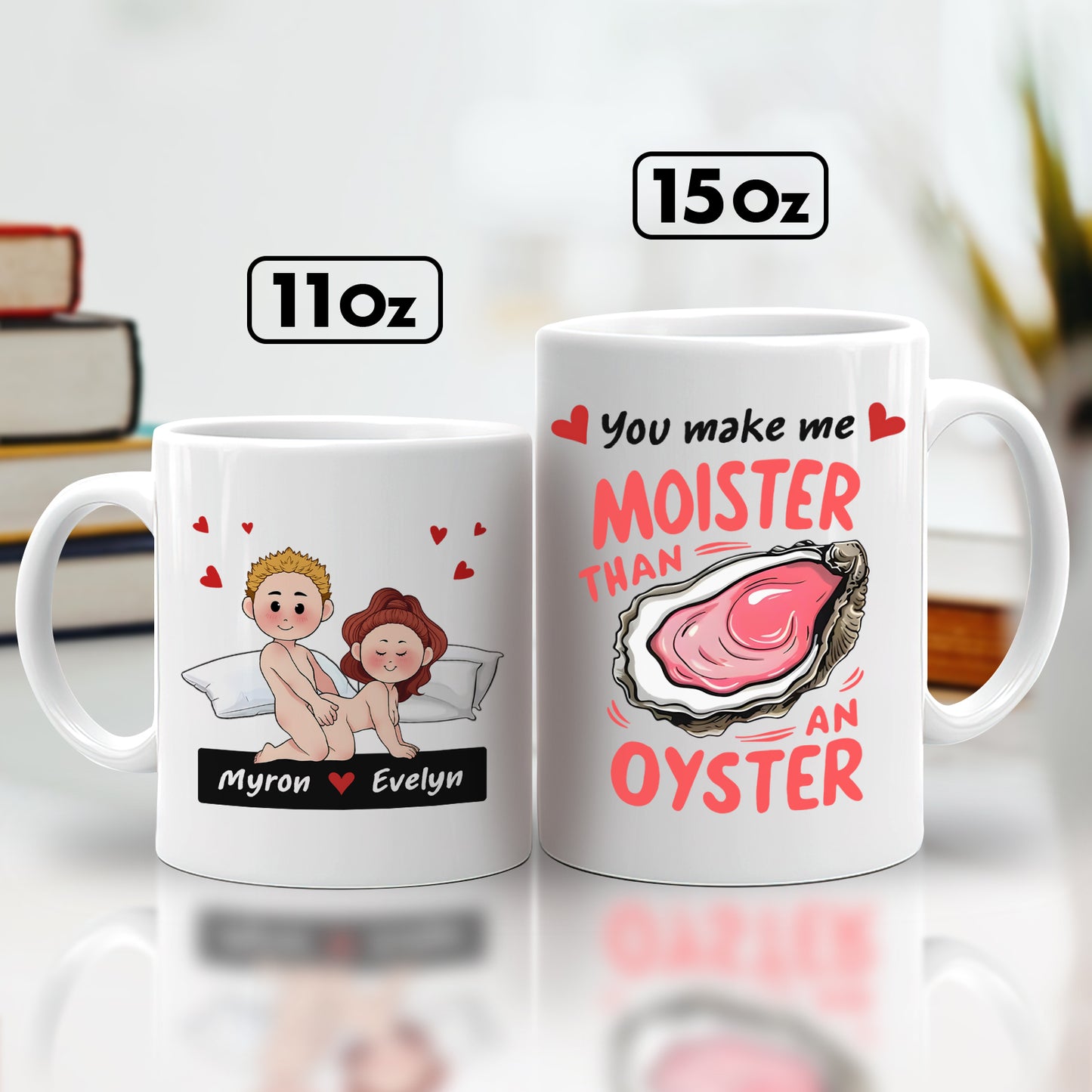 Couple - Moister Than An Oyster - Personalized Mug