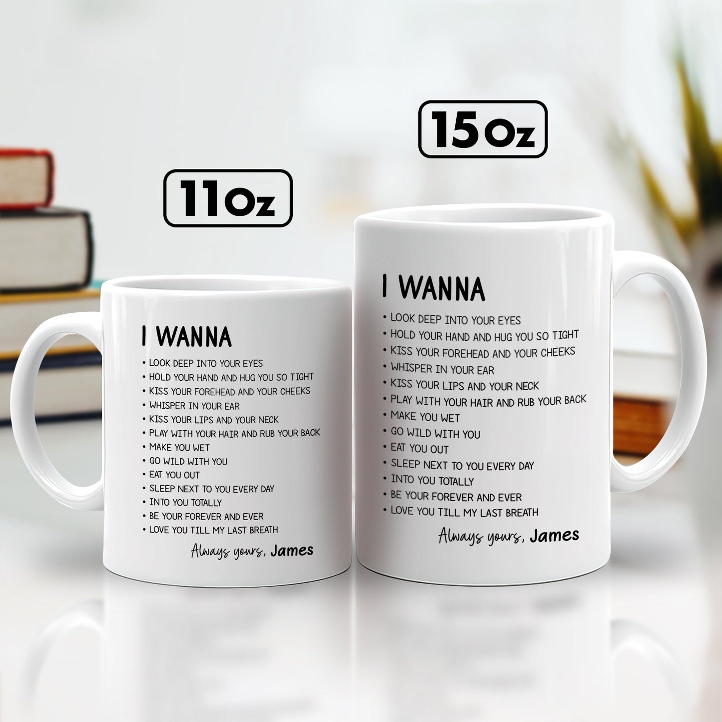 Couple - I Wanna Look Deep Into Your Eyes - Personalized Mug