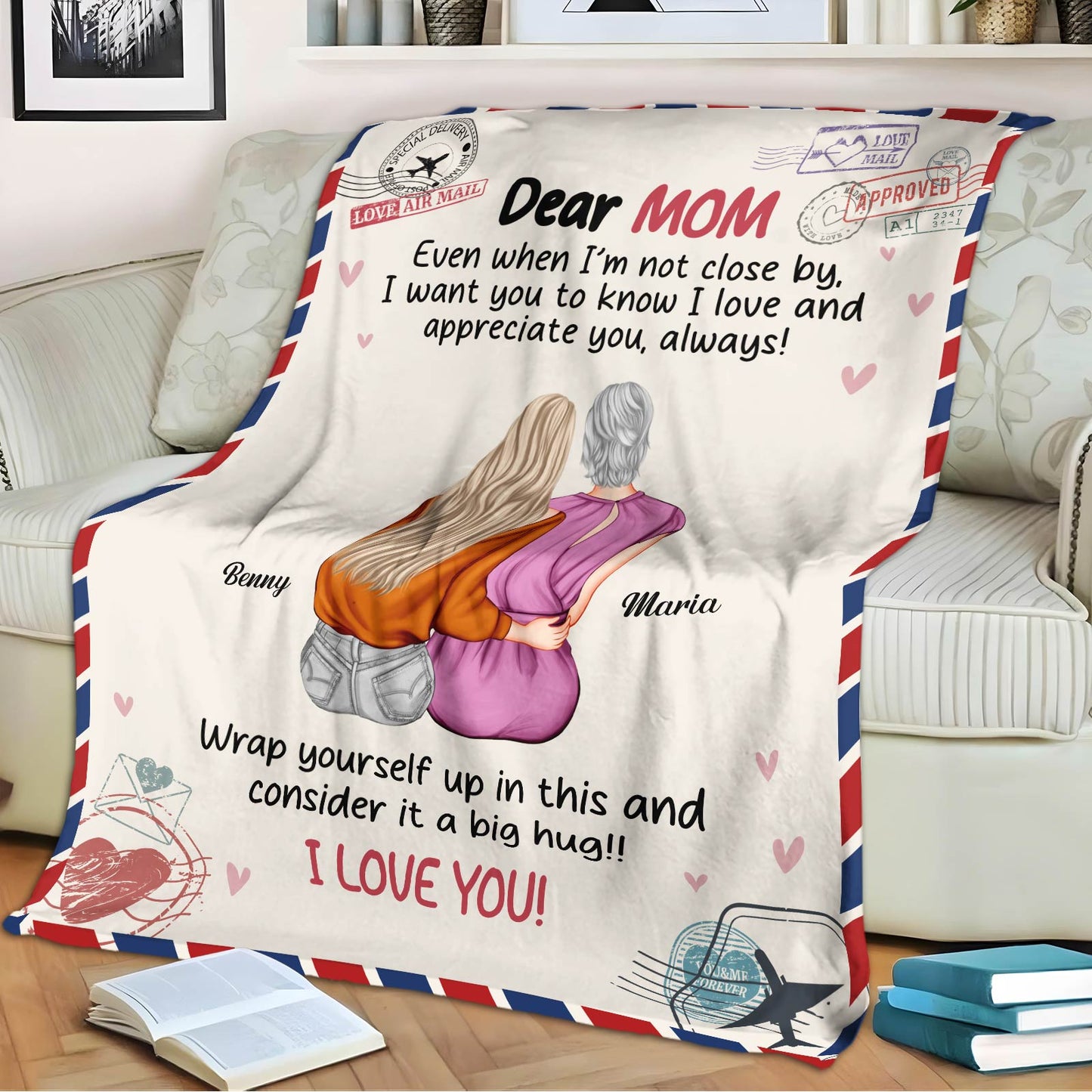 Family - Dear Mom - Personalized Blanket