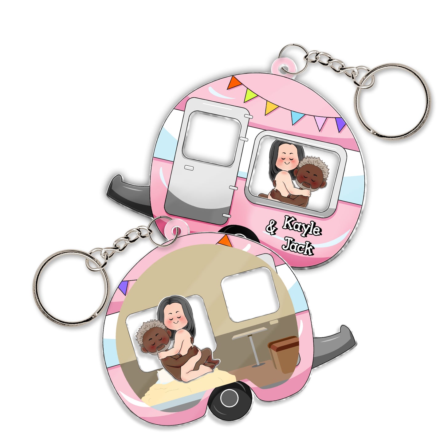 Couple - Love Journey Of Ours - Personalized Shaking Keychain - Ver Daily