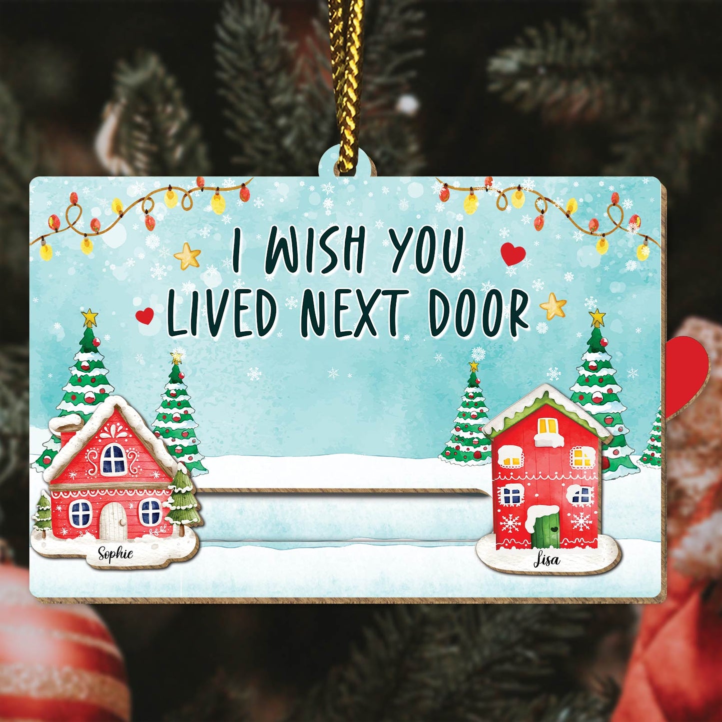 Friends - I Wish You Lived Next Door - Personalized Slider Card