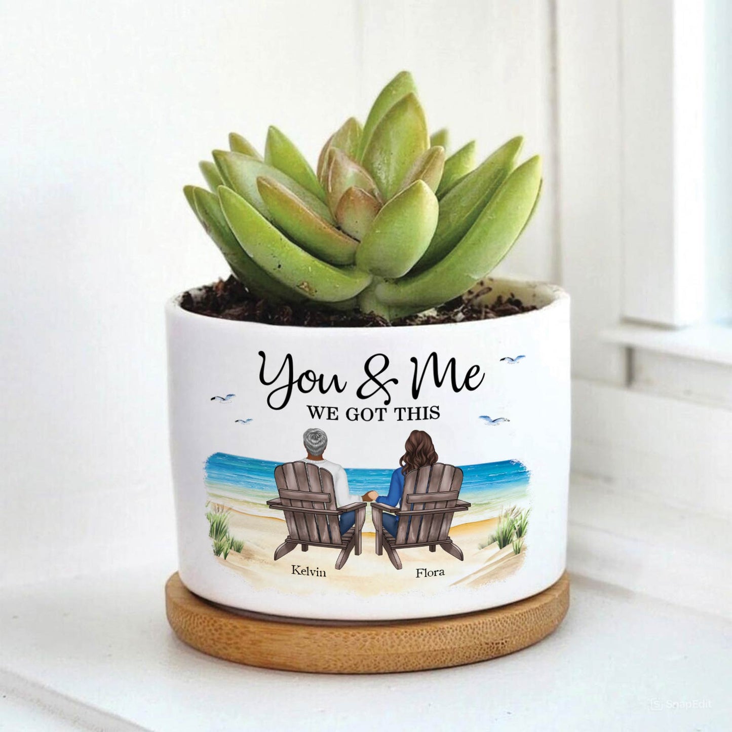 Couple - You & Me We Got This - Personalized Plant Pot