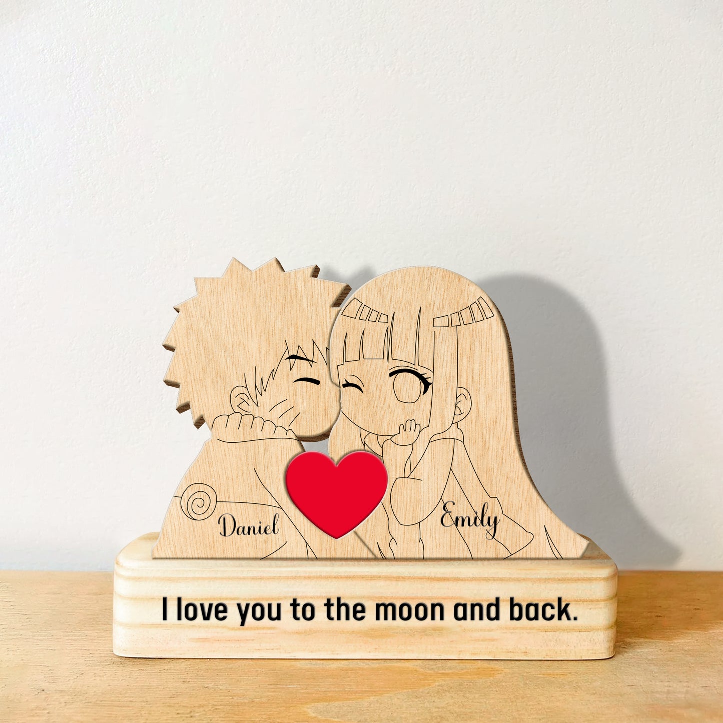 Couple - Cute Anime Characters - Personalized Puzzle & Keychain