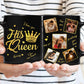 Couple - Her King & His Queen - Personalzied Black Mug