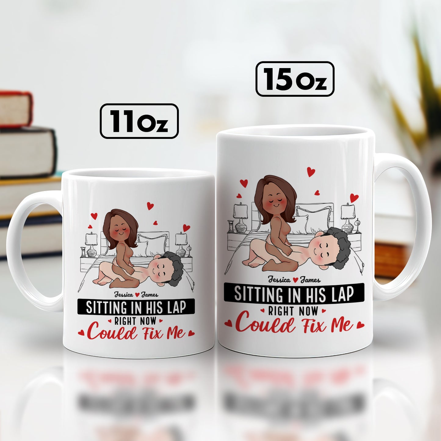 Couple - Sitting In His Lap Right Now Could Fix Me - Personalized Mug