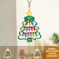 Family - Christmas Tree With Cutesy Bulb - Personalized Acrylic Keychain