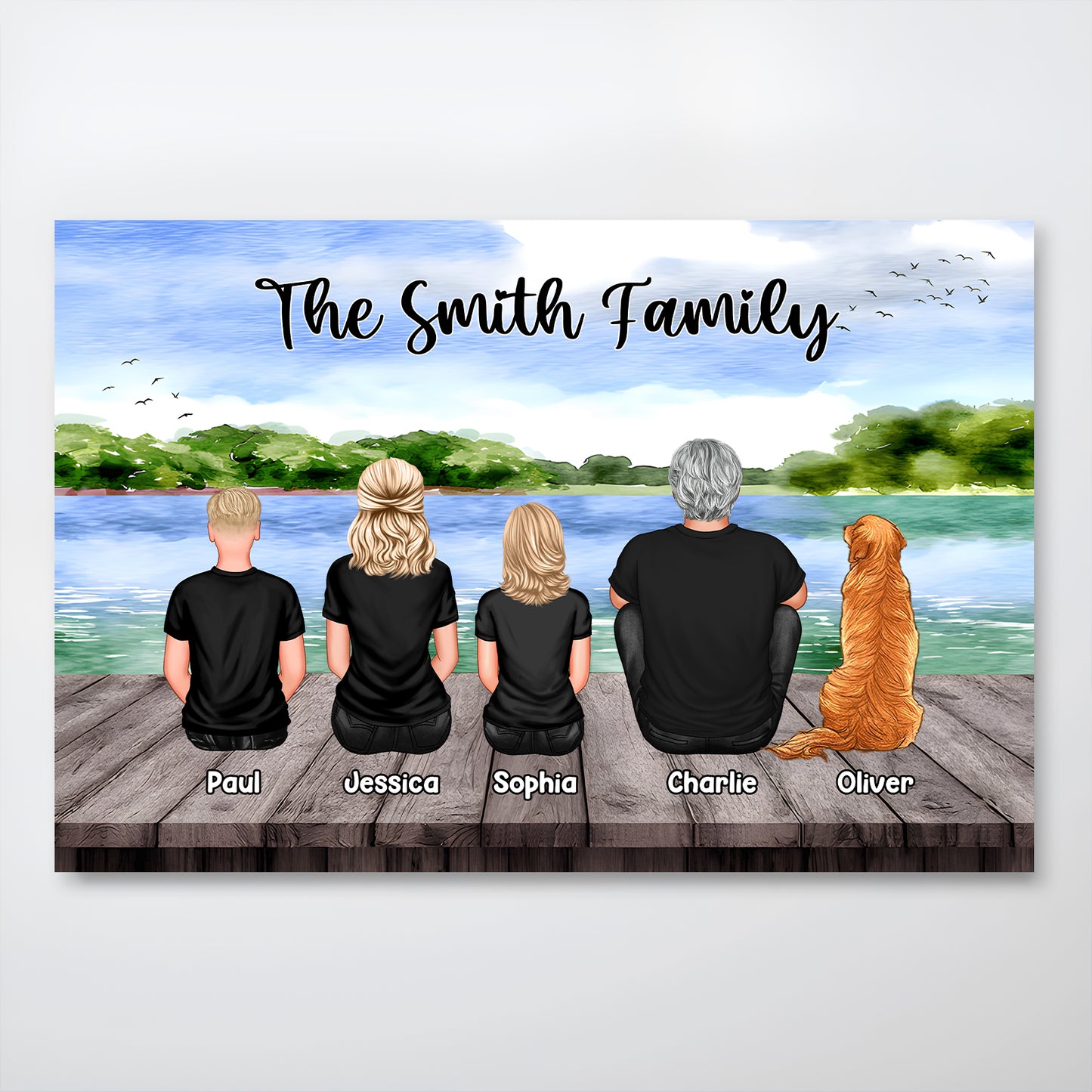Family - Lake View Family - Personalized Poster