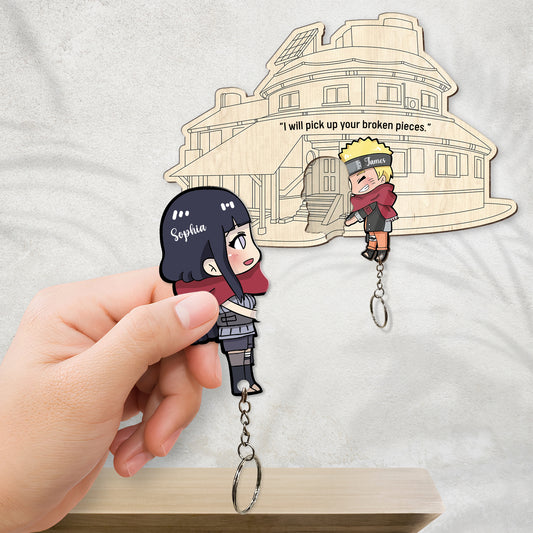 Couple - Naruto Cute Couple Cartoon - Personalized Keychain Set