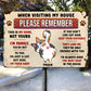 Pet Lover - When Visiting Our House, Please Remember - Personalized Metal Sign