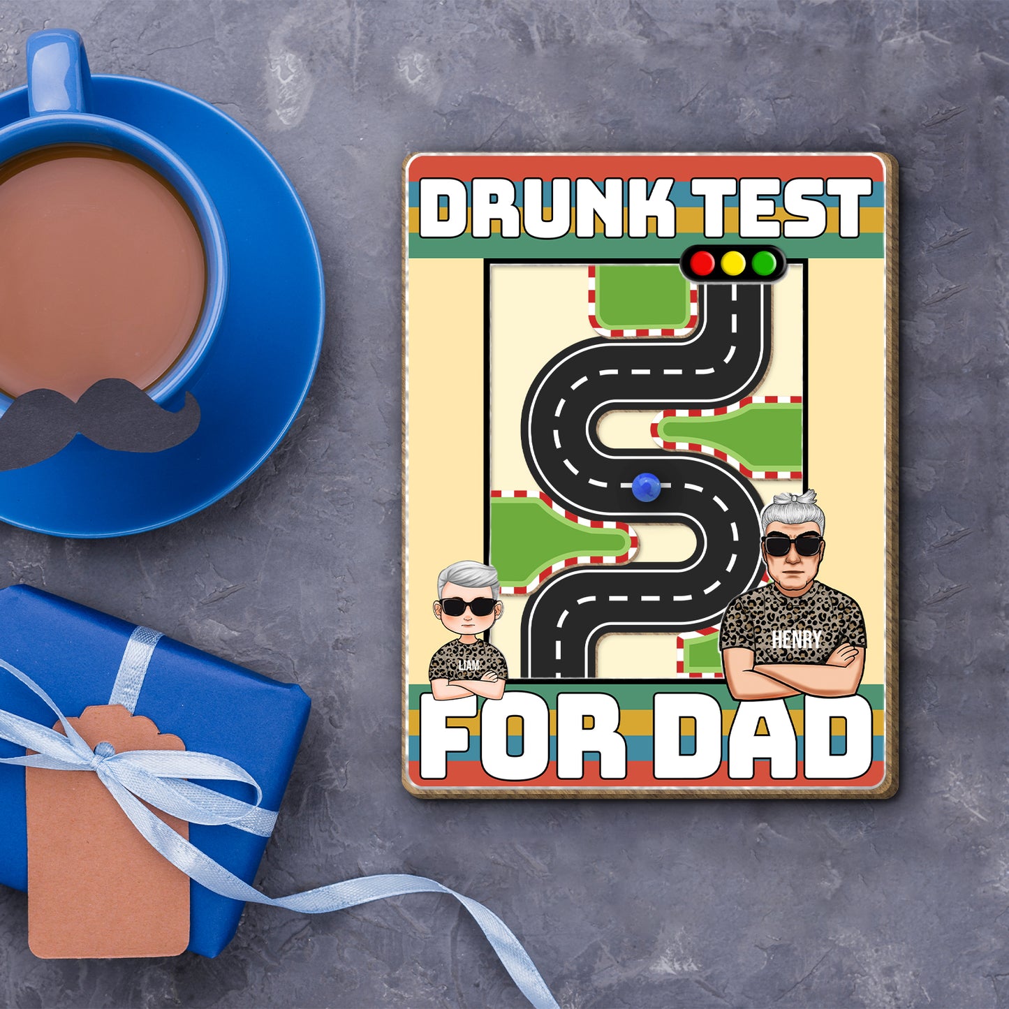 Father - Drunk Test For Dad - Personalized Check For Drunkenness Game