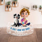 Pet Lovers - A Boy Girl And Pet A Bond That Can's Be Broken - Shaking Head Standee