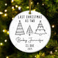 Christmas - New Baby Announcement - Personalized Circle Ceramic Ornament