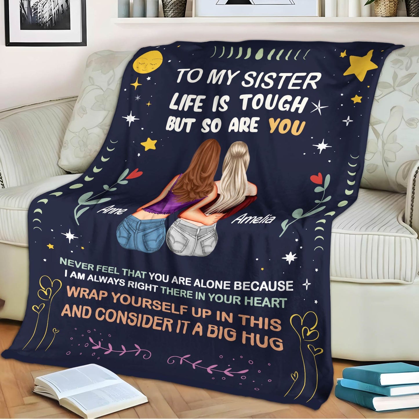 Besties - Life Is Tough But So Are You - Personalized Blanket