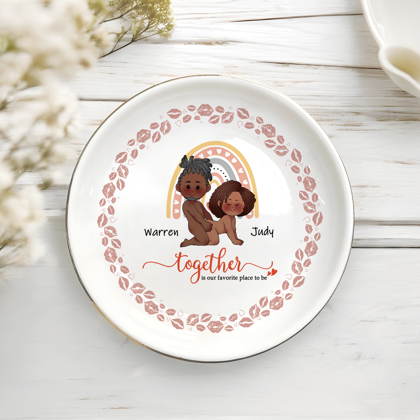 Couple - Together Is Our Favorite Place To Be - Personalized Jewelry Dish