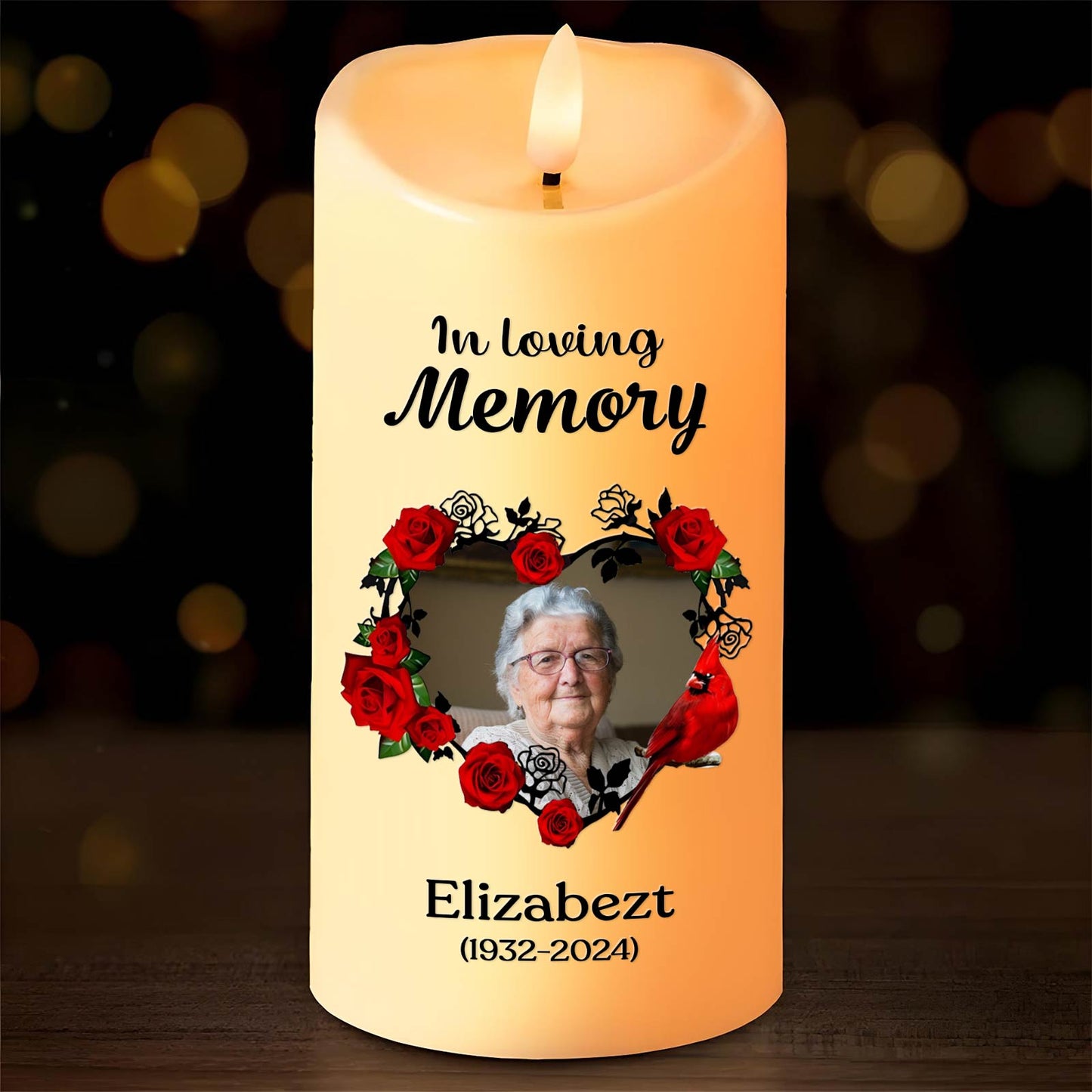 Family - In Loving Memory - Personalized LED Candle