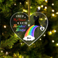 Pet Lover - A Piece Of My Heart At The Rainbow Bridge - Personalized Heart Shape Acrylic Ornament